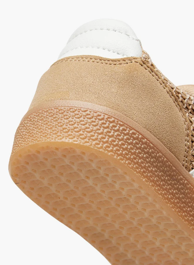 JUNIORS Panelled Sneakers with Hook and Loop Closure
