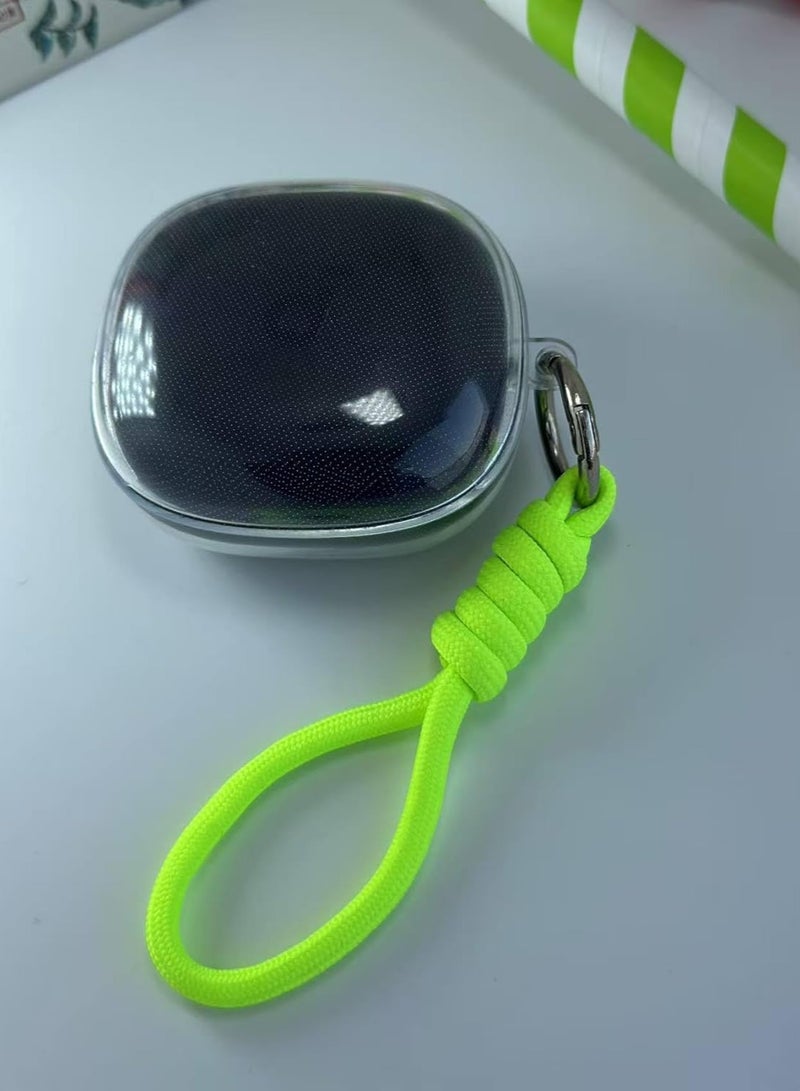 Clear Silicone Case for Soundcore by Anker R50i Case With Rope,Cover, Protective Skin by Anker R50i Headphones Headset (Clear with Rope) (EARBUDS NOT INCLUDED) (Neon Green) - Image 1