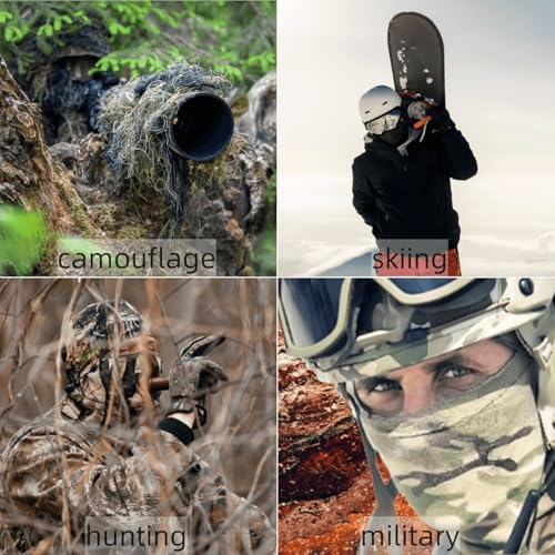 XY3545HS Camo Neck Gaiter Face Mask Ski Scarf for Men&Women UV Protection Windproof for Fishing Hunting Cycling (Camo CP Desert) - Image 5