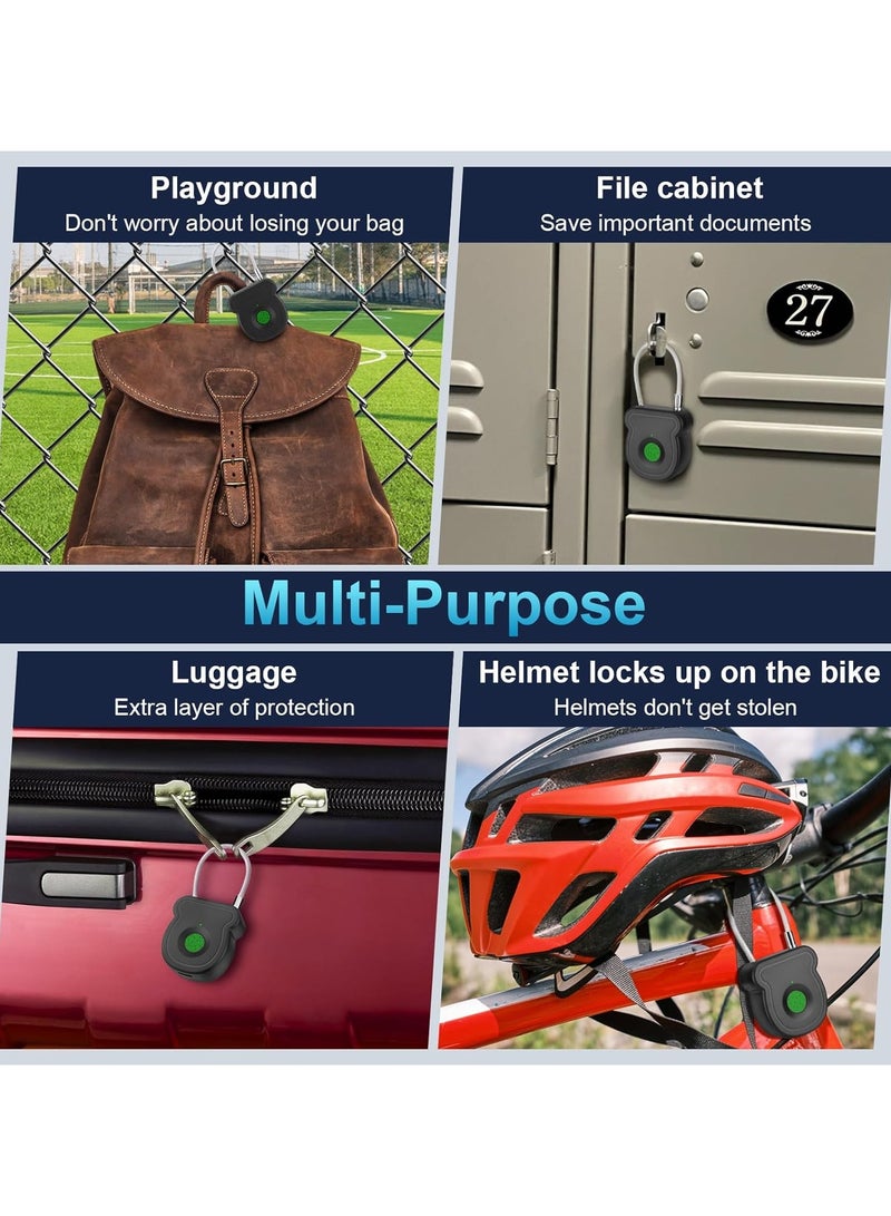 CMGTYYD 2025 New Fingerprint Padlock, Keyless Smart Padlock, 0.5s Unlock with 20 Fingerprints, USB-Key, Emergency Unlock Code, Low Power Warning, Anti-Theft for Suitcase, Drawer, Wardrobe - Image 4