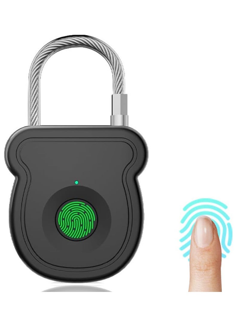 CMGTYYD 2025 New Fingerprint Padlock, Keyless Smart Padlock, 0.5s Unlock with 20 Fingerprints, USB-Key, Emergency Unlock Code, Low Power Warning, Anti-Theft for Suitcase, Drawer, Wardrobe - Image 1
