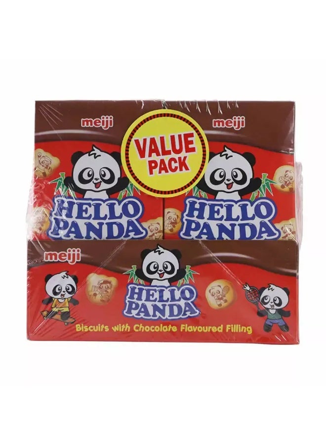 Meiji بسكويت ميجي هالو باندا بحشوة بنكهة الشوكولاتة - 10x25 جرام - Image 1