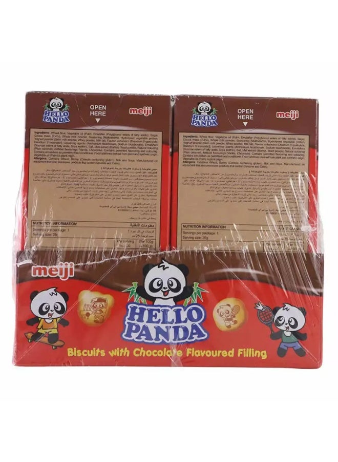 Meiji بسكويت ميجي هالو باندا بحشوة بنكهة الشوكولاتة - 10x25 جرام - Image 3