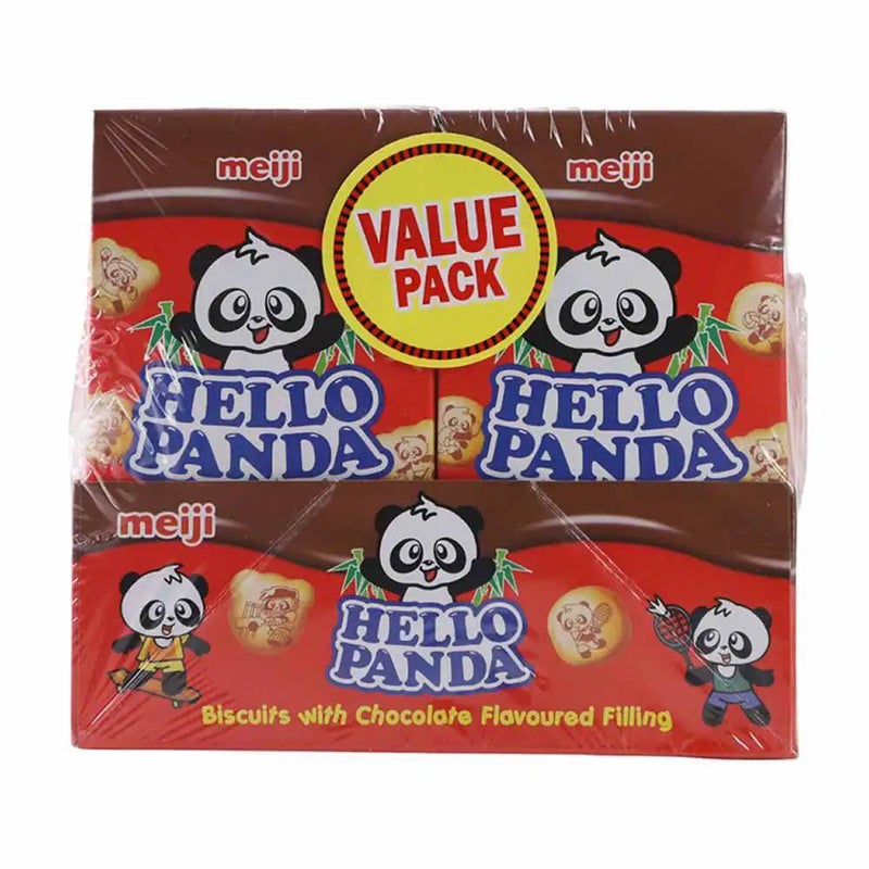 Meiji بسكويت ميجي هالو باندا بحشوة بنكهة الشوكولاتة - 10x25 جرام - Image 1