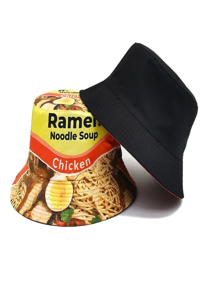CNUSER Bucket Hat for Women Men,Travel Sun Beach Cap,Unisex Fishing Outdoor Boonie (Ramen) - Image 5