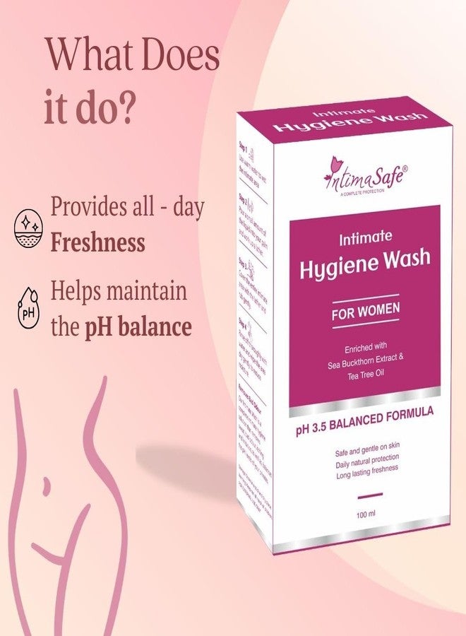 IntimaSafe Intimate Hygiene Wash for Women, pH 3.5 Balanced Formula, 100 ml - Image 3