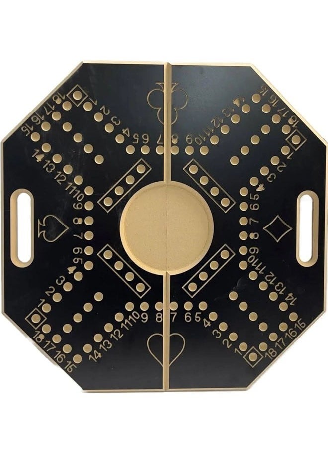 Fitness World - A set of jackaroo game with balls and cards 40 x 40 cm, a 20-inch wooden carom board with 24 coins, and a striker set. - Image 1