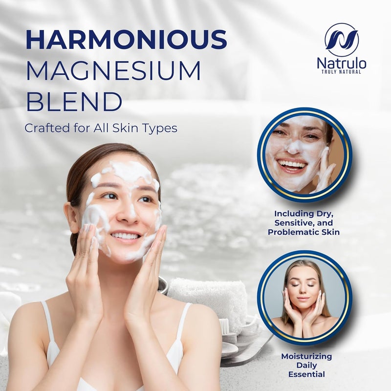 Natrulo Dead Sea Magnesium Soap Bar Deep Cleansing Moisturizing Body Soap for Dry Itchy and All Skin Types Shower Soap Soothes Muscles and Joints AllNatural Exfoliating Face and Body Wash Made in USA - Image 3