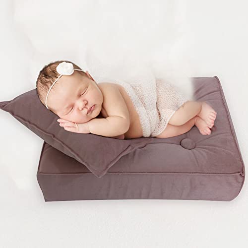 EUBUY Baby Photoshoot Props, Mini Mattress Pillow Photography Accessories, Newborn Photography Props Baby Bedding Cushion, Baby Posing Pillow, Photography Bed Mat, Medium, White, USAEUBU1643 - Image 3