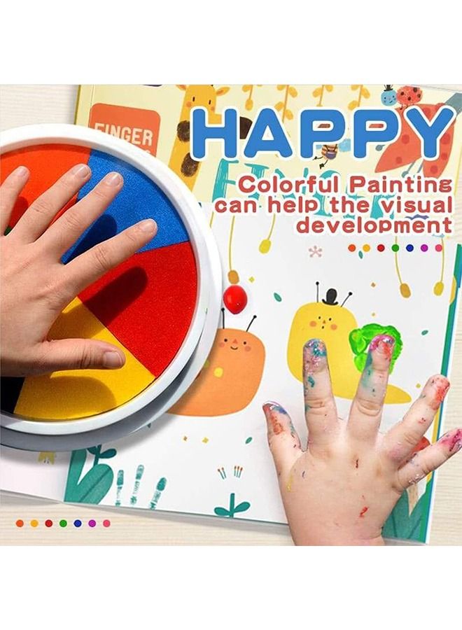 Beauenty 25 Color Finger Painting Kit Washable Finger Drawing With Finger Paint Pad Finger Paint Book and 12 Pattern DIY Crafts Painting Toys Easy Clean & Non Toxic Paint Toys For 3+Kids School Home - Image 4