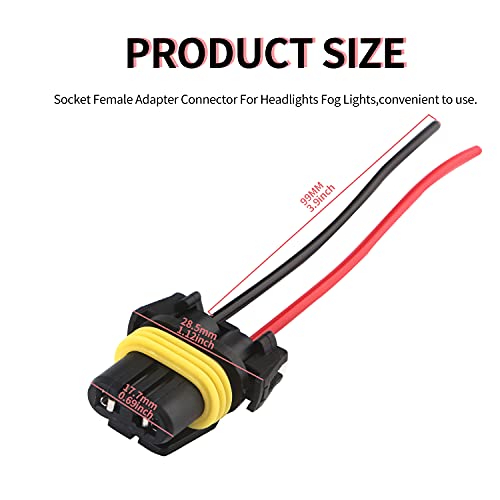 GLL 9005 9006 H10 Female & Male Adapter Wiring Harness Sockets Wire for Headlights Fog Lights 2Set - Image 4