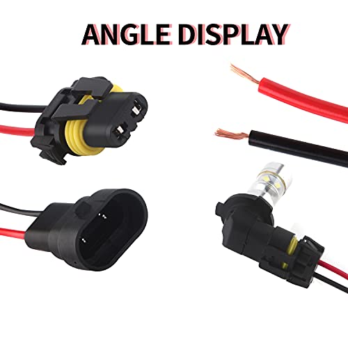 GLL 9005 9006 H10 Female & Male Adapter Wiring Harness Sockets Wire for Headlights Fog Lights 2Set - Image 3