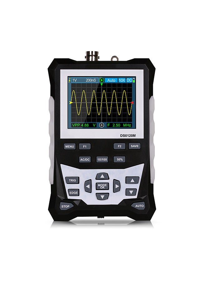 KKmoon DS0120M 320x240 2.4 Inch TFT Color Screen Digital Oscilloscope 120MHz Bandwidth 500MSa/s Sampling Rate Professional Tool with Backlight Waveform Storage  - Image 1