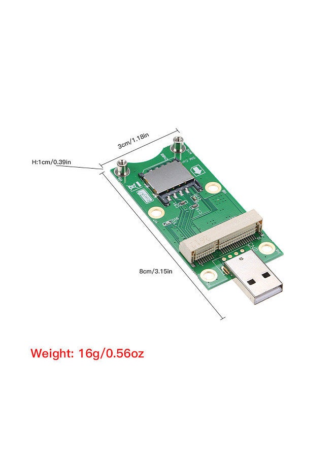 Mini PCI-E to USB with SIM Card WWAN Adapter Card 3G/4G Module