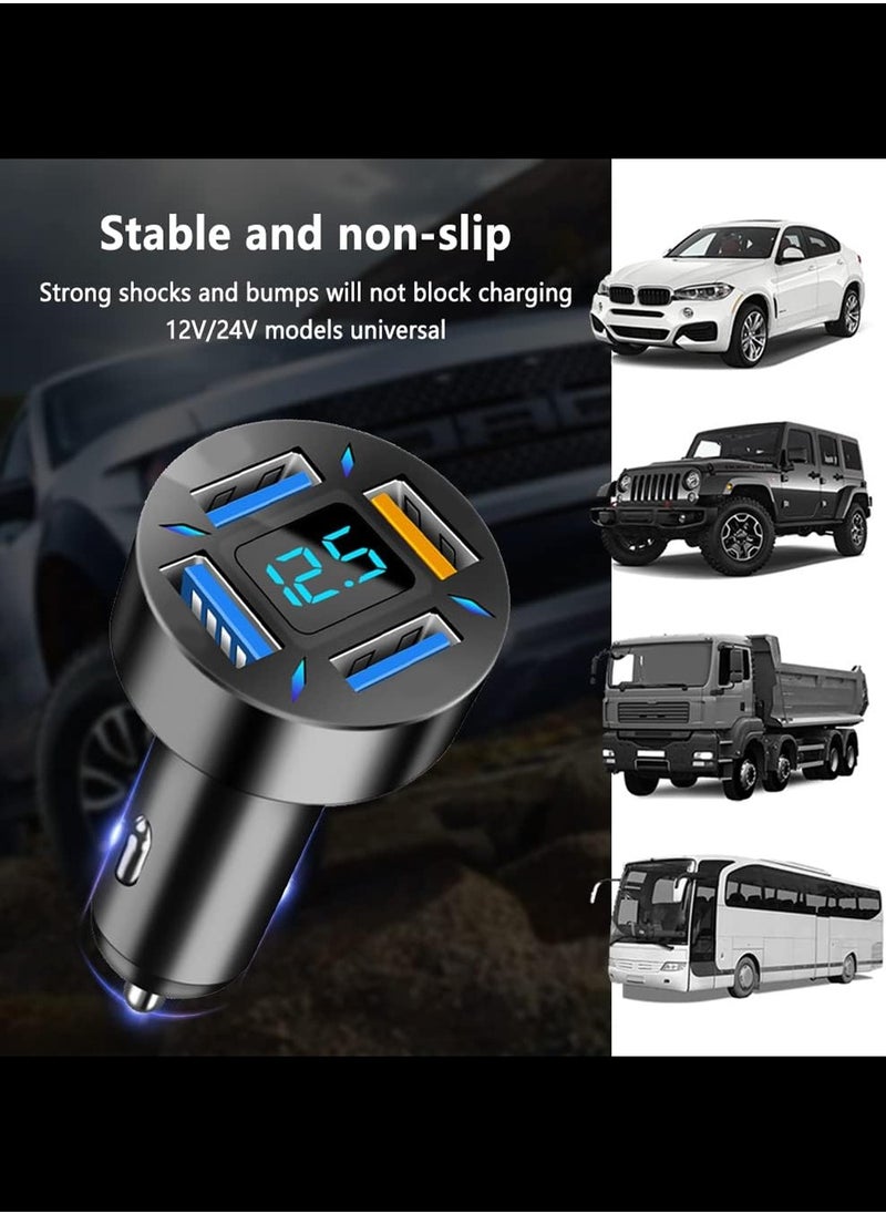 HILUKE - Car Charger Fast Charging iPhone 16 15 Pro Car Power Adapter Dual USB Ports Samsung Fast Car Charger Type C For Galaxy S24 S23 Ultra MacBook Pro Air Xiaomi HUAWEI Apple Watch S10 Airpods 4 Black - Image 1