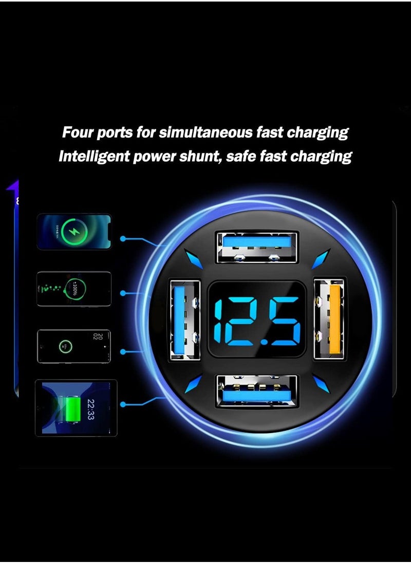 HILUKE - Car Charger Fast Charging iPhone 16 15 Pro Car Power Adapter Dual USB Ports Samsung Fast Car Charger Type C For Galaxy S24 S23 Ultra MacBook Pro Air Xiaomi HUAWEI Apple Watch S10 Airpods 4 Black - Image 1