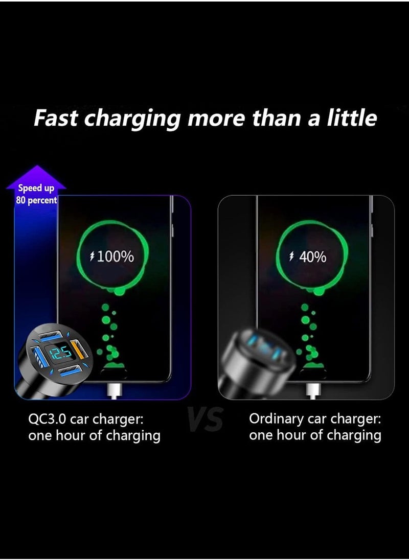 HILUKE - Car Charger Fast Charging iPhone 16 15 Pro Car Power Adapter Dual USB Ports Samsung Fast Car Charger Type C For Galaxy S24 S23 Ultra MacBook Pro Air Xiaomi HUAWEI Apple Watch S10 Airpods 4 Black - Image 1