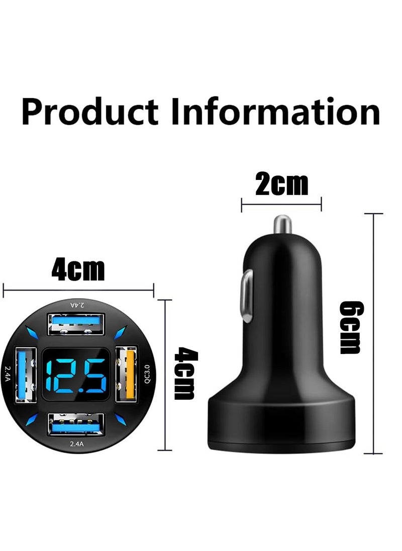 HILUKE - Car Charger Fast Charging iPhone 16 15 Pro Car Power Adapter Dual USB Ports Samsung Fast Car Charger Type C For Galaxy S24 S23 Ultra MacBook Pro Air Xiaomi HUAWEI Apple Watch S10 Airpods 4 Black - Image 1