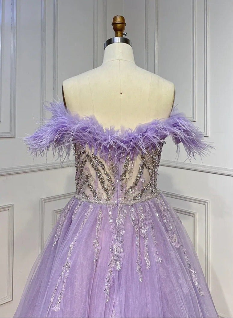 DIY Mermaid Evening Dress with Feathers  - Image 1