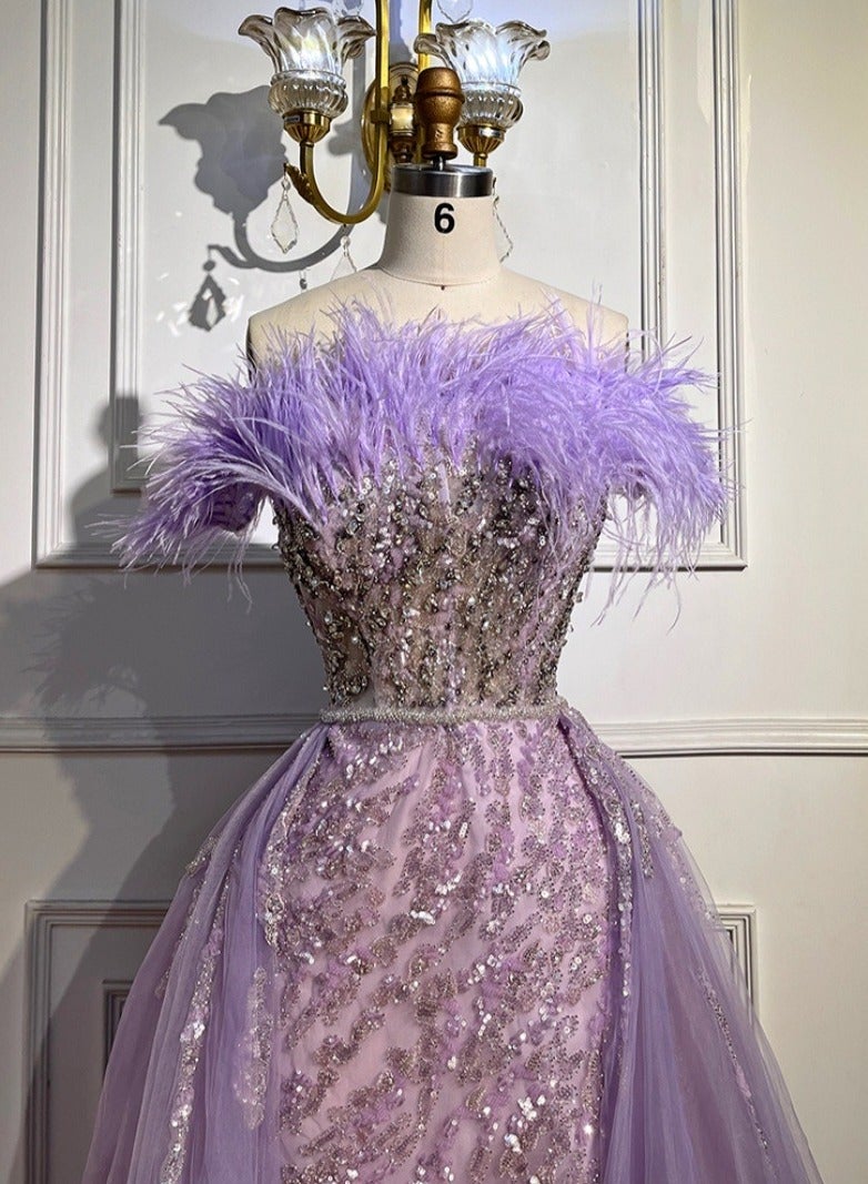 DIY Mermaid Evening Dress with Feathers  - Image 2