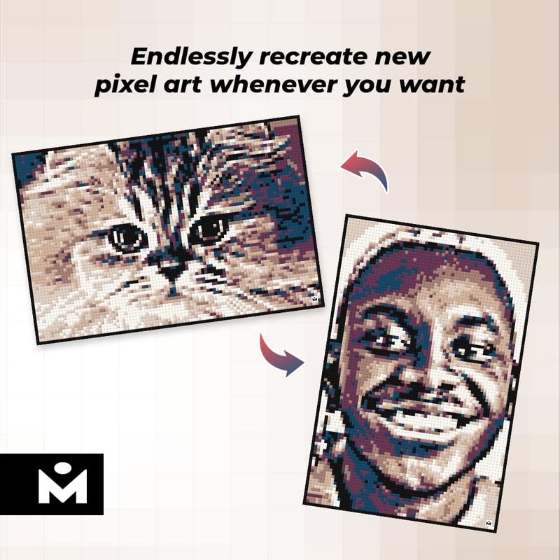 MOZABRICK Photo Construction Set Model Color M (20 inch x 30 inch) - Transform Any Picture into a Mosaic Wall Art Using Our Constructor and Web App - Image 5