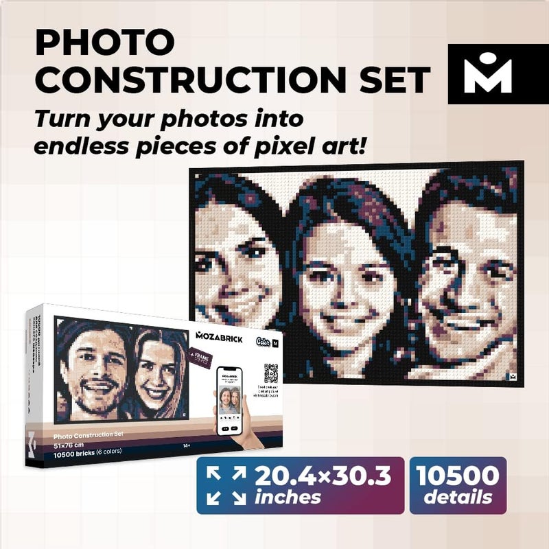 MOZABRICK Photo Construction Set Model Color M (20 inch x 30 inch) - Transform Any Picture into a Mosaic Wall Art Using Our Constructor and Web App - Image 2