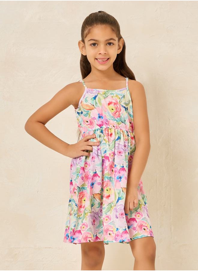 Styli - Floral Print Dress with Bolero Set - Image 1