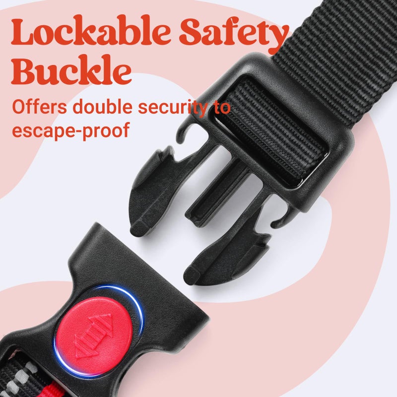 rabbitgoo Dog Harness Medium Sized, No Pull Pet Harness with Soft Padded Handle, Adjustable Reflective Vest with 3 Buckles, Easy Walking Harness with 2 Leash Clips, Red, M - Image 3