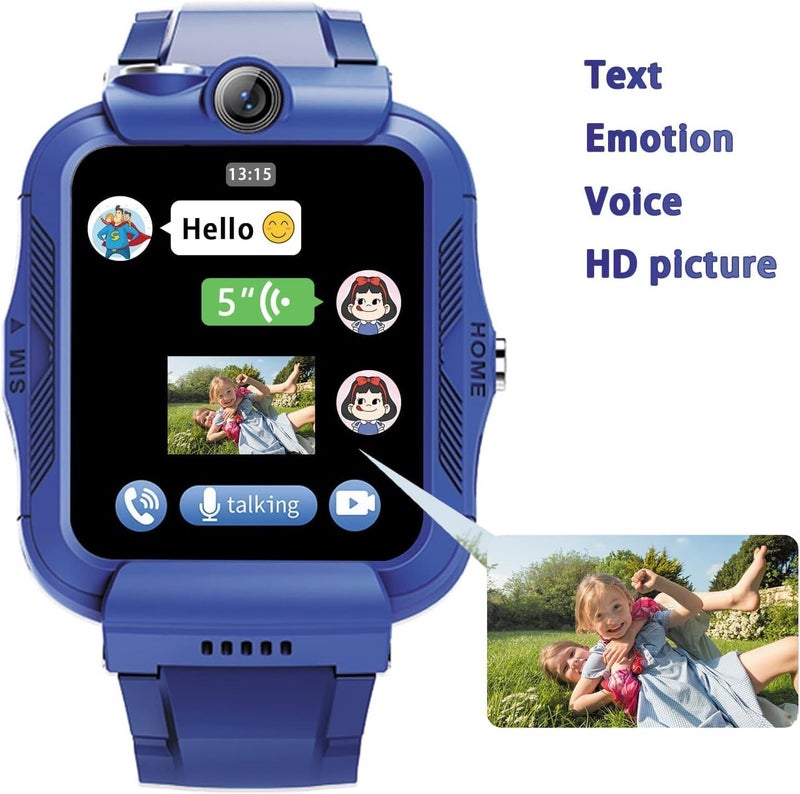 2024 Kids Smart Watch with Flip Dial Face Recognition, Wrist Watch for Children Location Tracker, Voice/Video Call, SMS, School Mode, SOS Alarm, Location, Camera and Pedometer, Parental Control - Image 4