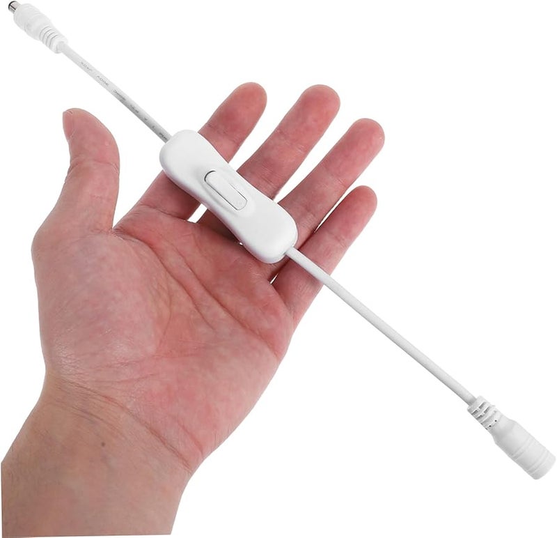 4Pcs DC Switch Extension Cable with Off Button for LED Power Strip Easy Install - Image 5
