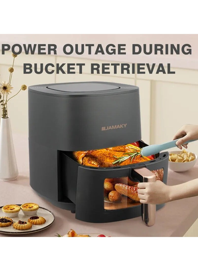 JMK Hot Sale Air Fryer for Home Kitchen Use with LED Digital Display Electric Air Fryer with Overheat Protection and Non-Stick Basket JMK5006 1800W 7L  - Image 4