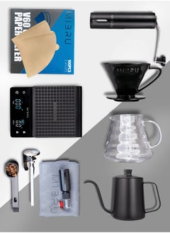 MIBRU V60 drip coffee maker set black Suitable It consists of a scale ...