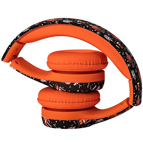 Snug Play+ Kids Headphones – Volume Limited 93dB for Safe Listening – Foldable, Durable Headphones for Toddlers, Boys & Girls – Tangle-Free Cord – Ideal for Travel, School, Tablets - Robots - Image 4