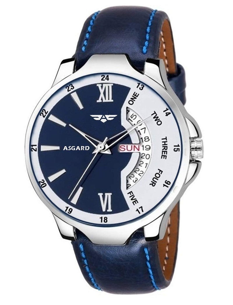 ASGARD Casual Analogue Men's Watch (Multicolored Dial Blue Colored Strap) - Image 1