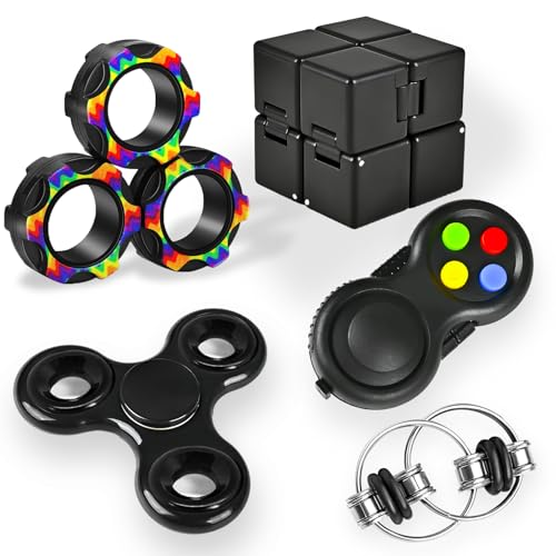 Dr.Kbder Easter Basket Stuffers for Teen Boys 5PC Fidget Toys Adults Set Fidgets for Classroom Must Have Autism Sensory Pack Figette Cube ADHD Special Treasure Prize Tool Stress Relief Desk Cool Gadget for Kid - Image 1