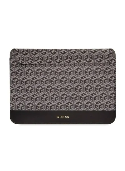 GUESS Gcube Stripes Computer Sleeve 14" / Synthetic Leather / High Quality Laptop Cover / Office / School - Black