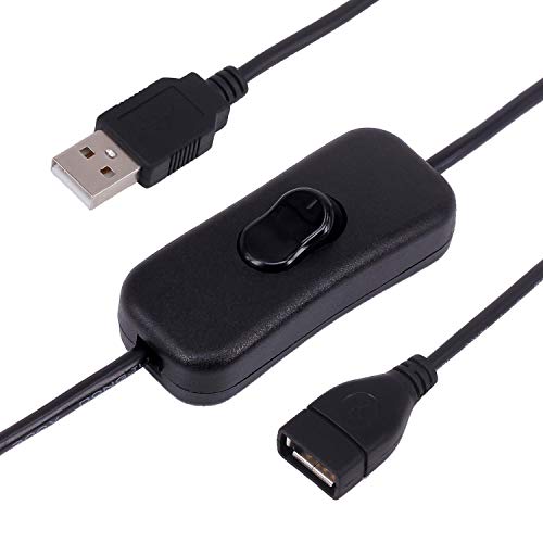 Yeebline USB Cable with Switch, Yeebline 3-Pack USB Male to Female Extension Cord Inline Rocker On/Off Switch for Driving Recorder, LED Desk Lamp, USB Fan, LED Strip (3 Pack Black) - Image 2
