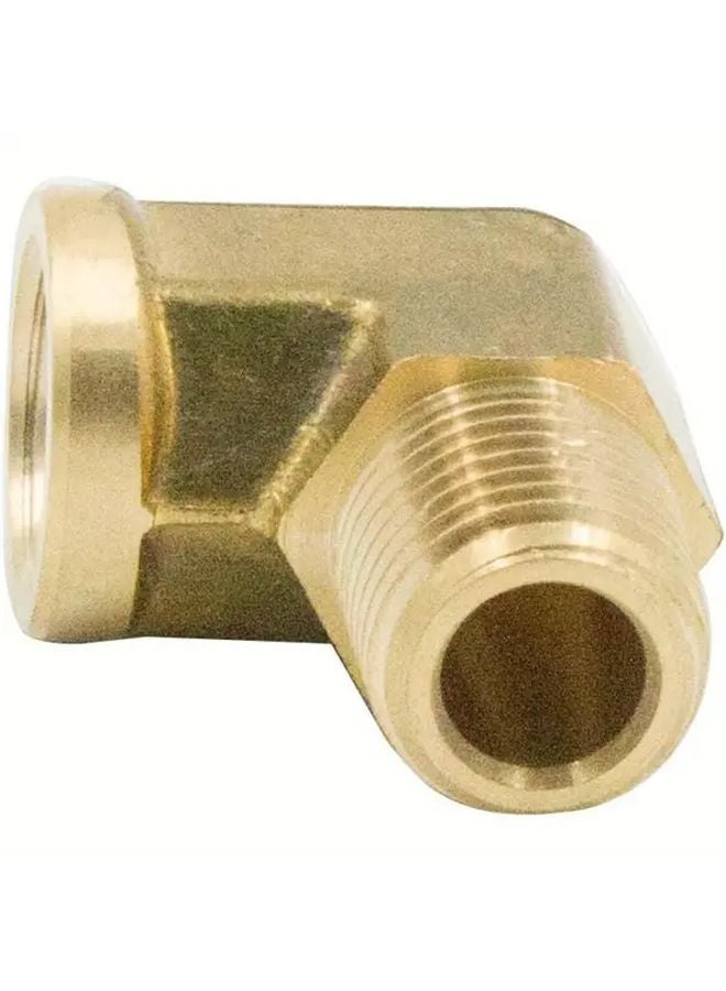 قطعتان 1 4 بوصة نحاسية وصلة زاوية 90 درجة NPT ذكر إلى أنثى تركيب الأنابيب - Image 5
