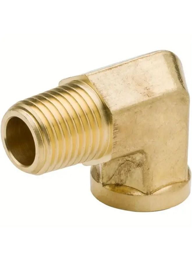 قطعتان 1 4 بوصة نحاسية وصلة زاوية 90 درجة NPT ذكر إلى أنثى تركيب الأنابيب - Image 4
