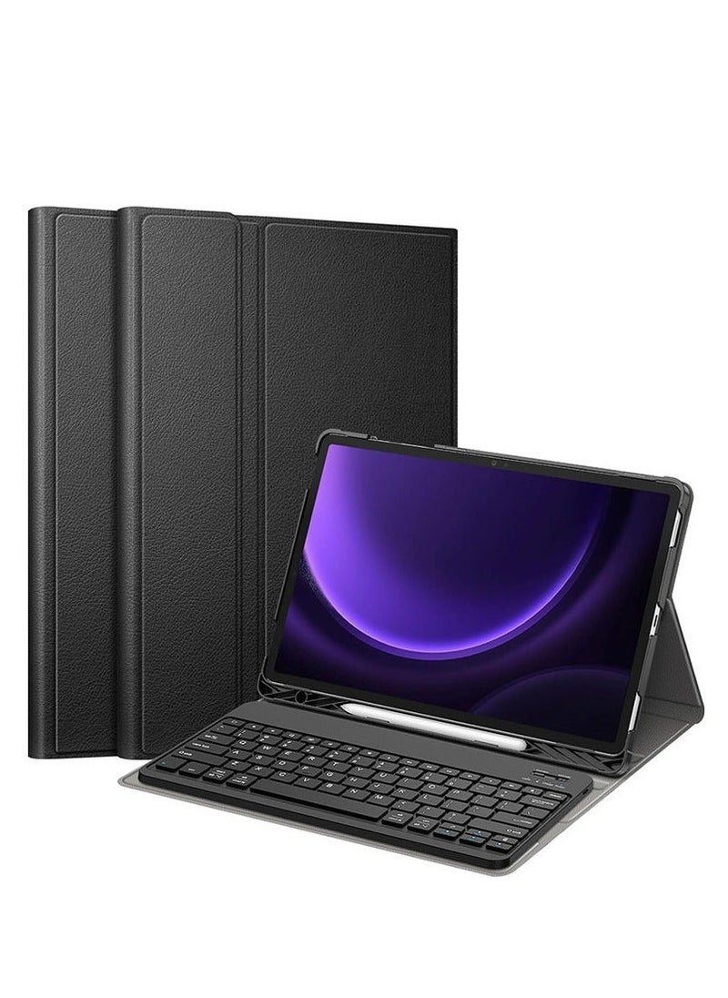 General - Samsung Galaxy Tab S9 Plus /S9FE Plus 12.4-inch 2023 Keyboard Case (SM-X610X616B) (SM-X810/X816B/X818U) with S Pen Holder Slim Stand Cover Bluetooth Wireless Keyboard - Image 1