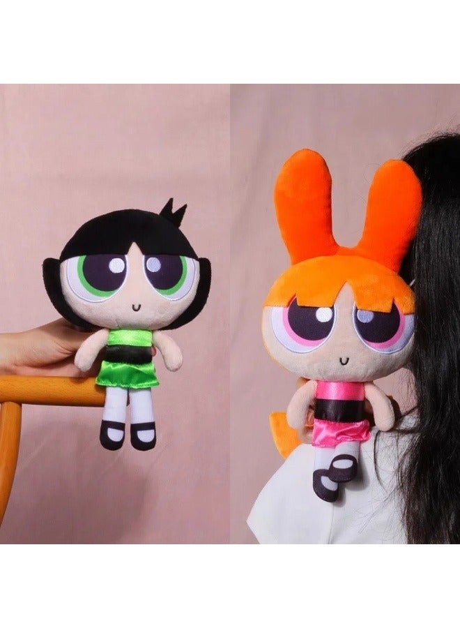 general Genuine Powerpuff Girls Cute Doll Plush Toy 35cm Doll Cartoon Doll Birthday Gift for Family and Friends - Image 2