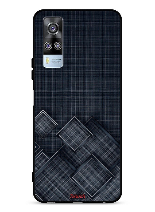 Tolwak vivo Y51 2020 Protective Case Cover Squares Pattern On Cloth - Image 1
