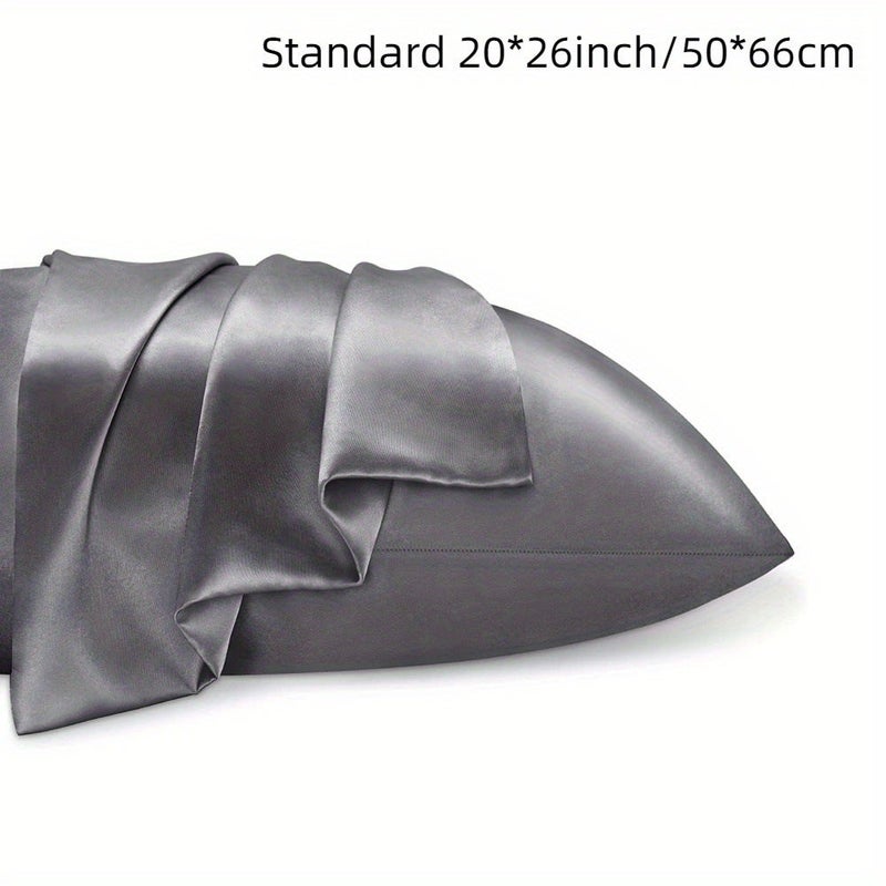 Solid Color Silk Pillowcase Mulberry Silk Bedding Pillowcase Satin Silk Pillowcase - Image 1