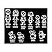 SHMZK Family Car Stickers Family Figure Dog Cat Baby Auto Window Bumper Decal Sticker Waterproof FamiIies People Mom Dad Boy Girl Pet Decal for Car Windshield Laptop Tablet 11895 - Image 2