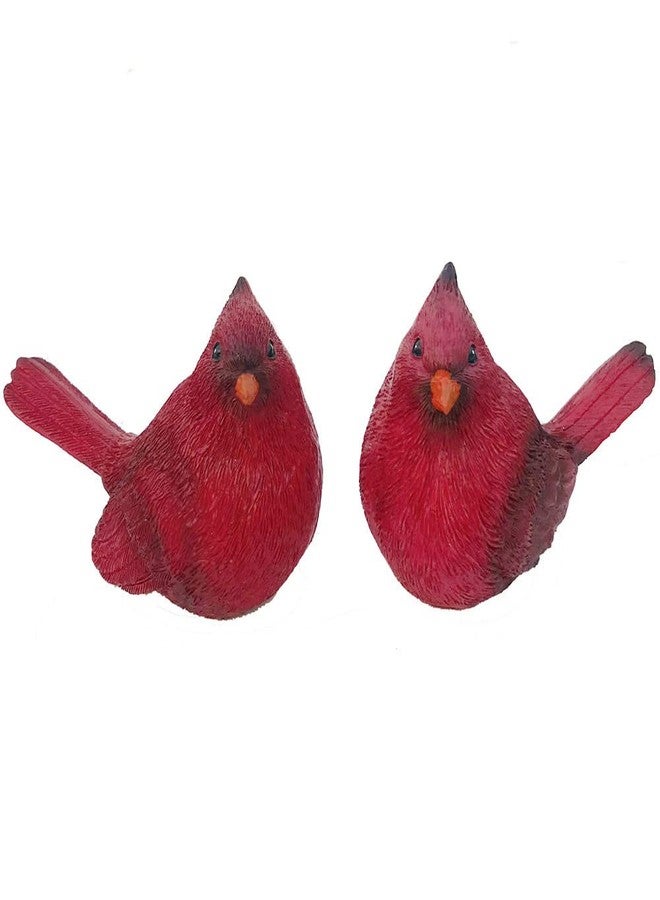 Gishima Cardinal Figurines Red Cardinal Bird Statue Figures for Home Decor and Cardinal Gifts(Set of 2) - Image 2