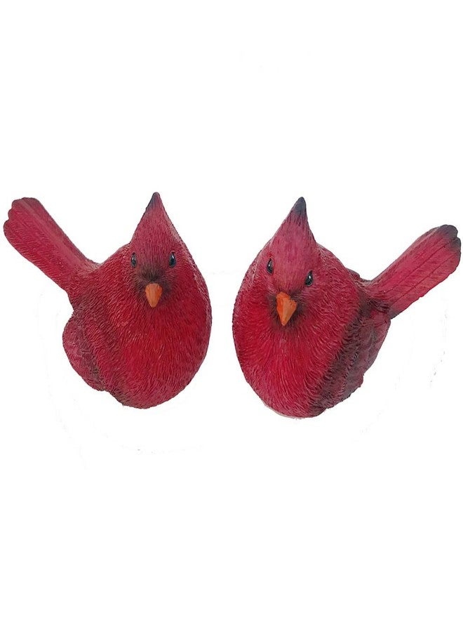 Gishima Cardinal Figurines Red Cardinal Bird Statue Figures for Home Decor and Cardinal Gifts(Set of 2) - Image 3