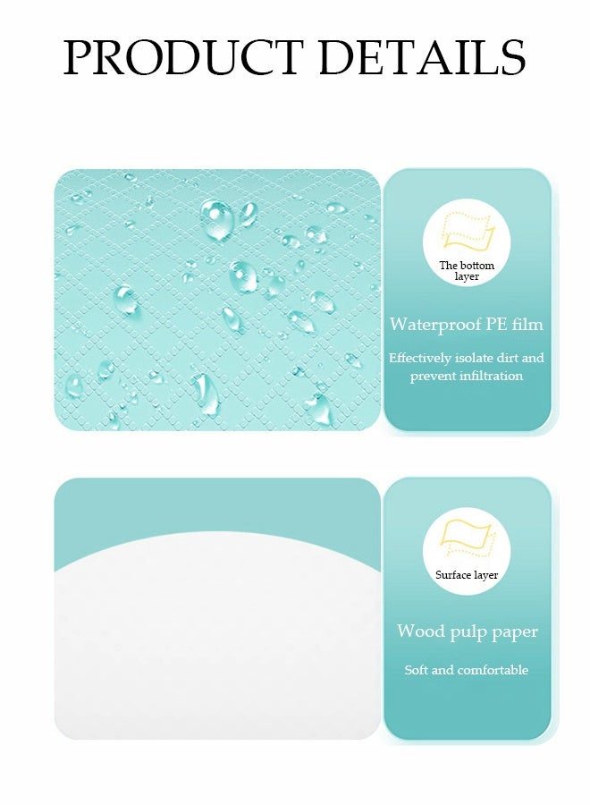 DUNISO 50 Pcs Disposable Toilet Seat Covers,Waterproof Restroom Pad,Double Layer Water and Dirt Isolation，Perfect For Travel Outdoor Public Restrooms for Kids Potty Training ，Pregnant Woman and Adult，Green  - Image 4