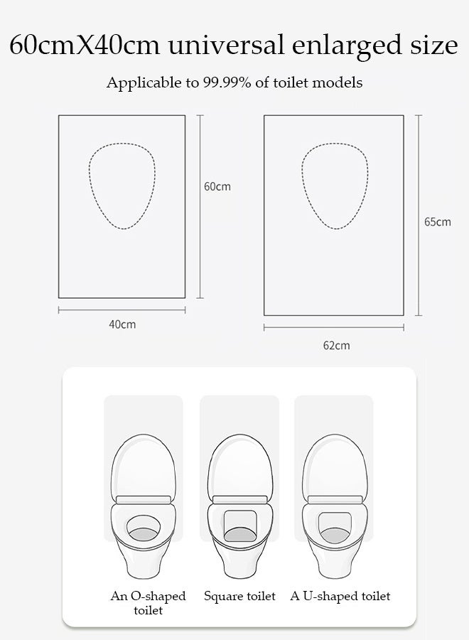 DUNISO 50 Pcs Disposable Toilet Seat Covers,Waterproof Restroom Pad,Double Layer Water and Dirt Isolation，Perfect For Travel Outdoor Public Restrooms for Kids Potty Training ，Pregnant Woman and Adult，Green  - Image 2