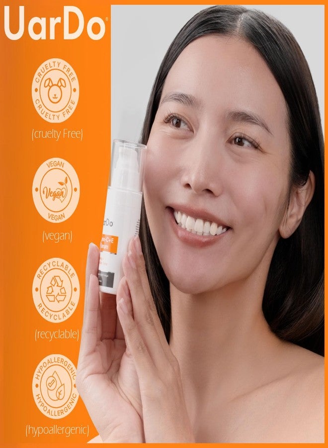 Uardo Vitamin-C+E Pro Serum 1 Fl Oz/ 30 ml - usn101 | Anti-Aging | Helps w/Wrinkles, Dark Spots & Fine Lines | Improve Skin Texture & Evens Out Tone | For Women and Men - Image 2