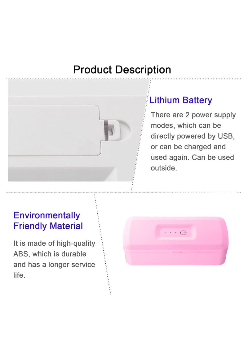 SYOSI Mini Sterilizer, UV Bactericidal Lamp, Sterilizing box for Phones Glasses Jewelry Headphone key Pacifier, Portable Hand Held Germicidal Underwear Sterilizer, Emitting 265nm Ultraviolet Shortwave  - Image 5